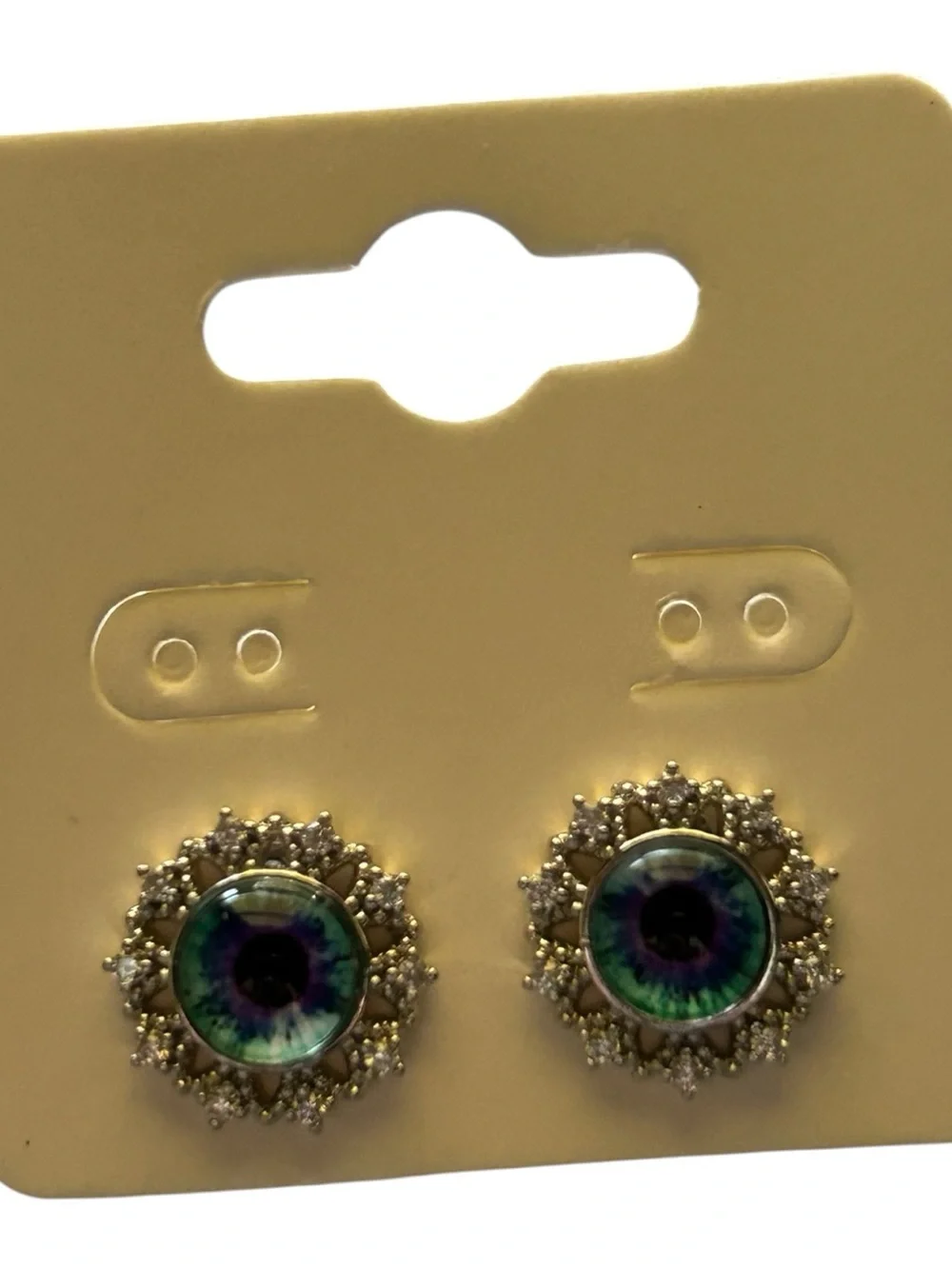 NWOT Pretty Bird Jewelry Dragon Evil Eye Silver Gold Plated Earrings